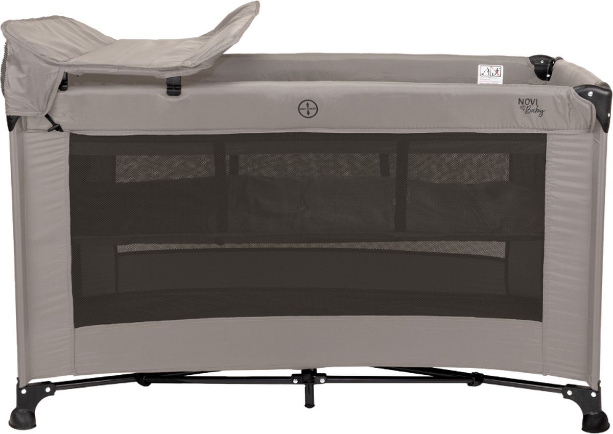 Novi Baby Kiki Luxe - Campingbed - Sand - reisbed - Inclusief transporttas - Inclusief verschoonblad - Inclusief bodemverhoger