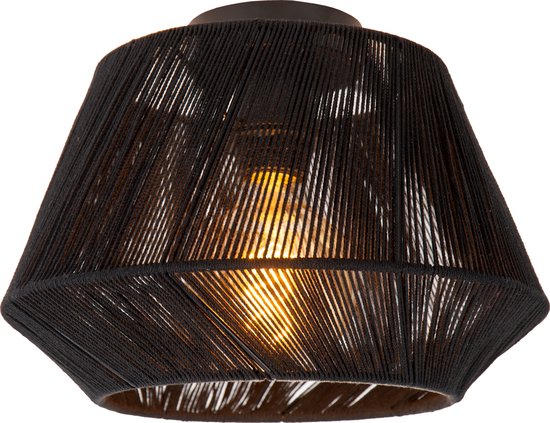 Lucide MANUELA - Plafonnière (Plafondlamp) - 39,5 cm - 1xE27 - Zwart