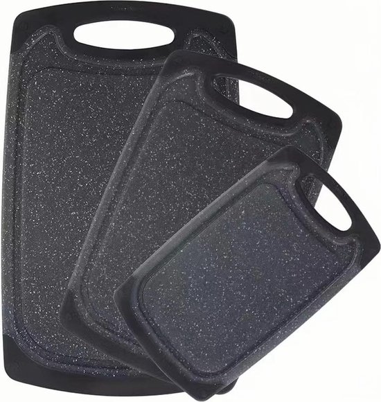 Antibacteriële snijplankenset - set van 4 kunststof anti-slip