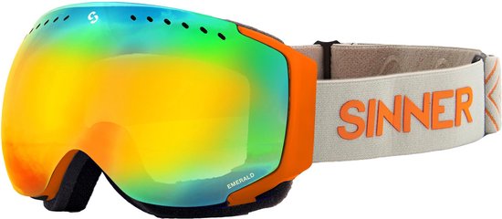 Sinner EMERALD skibril - Oranje Neon