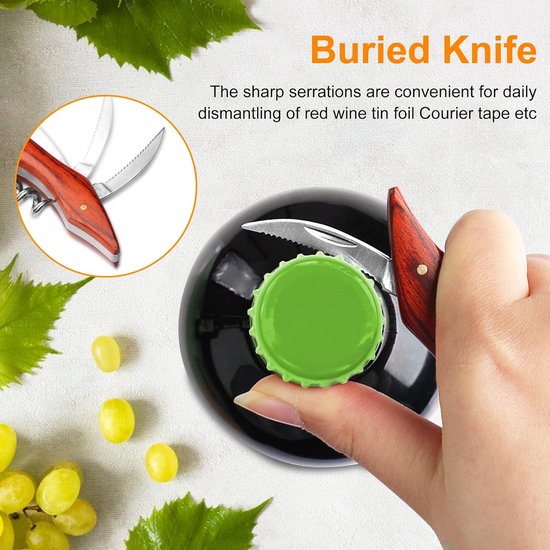 Kurkentrekker Wijn En Bierflesopener Met Magnetische Flesopener Capsulesnijder Cadeaus Voor Vrouwen Mannen 601336306