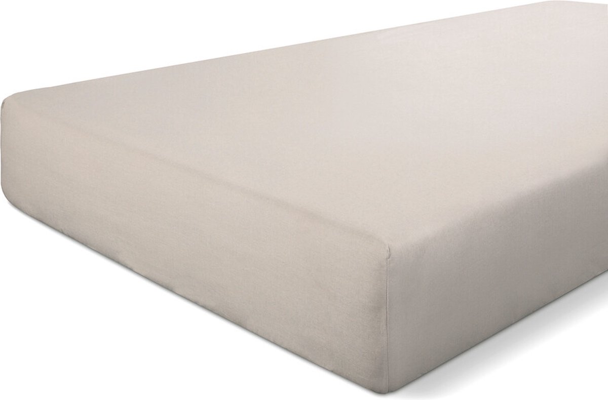 Walra Hoeslaken Crispy Cotton - 160x220 - 100% Katoen - Zand