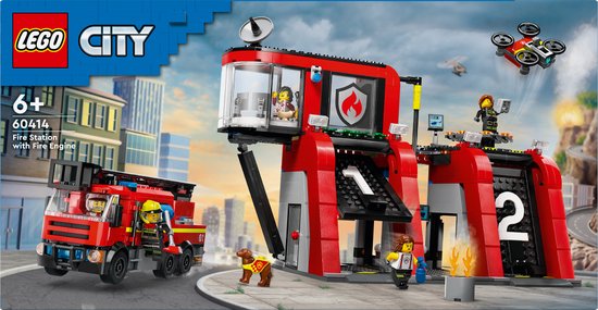 Caserne de pompiers et camion de pompiers LEGO City - 60414