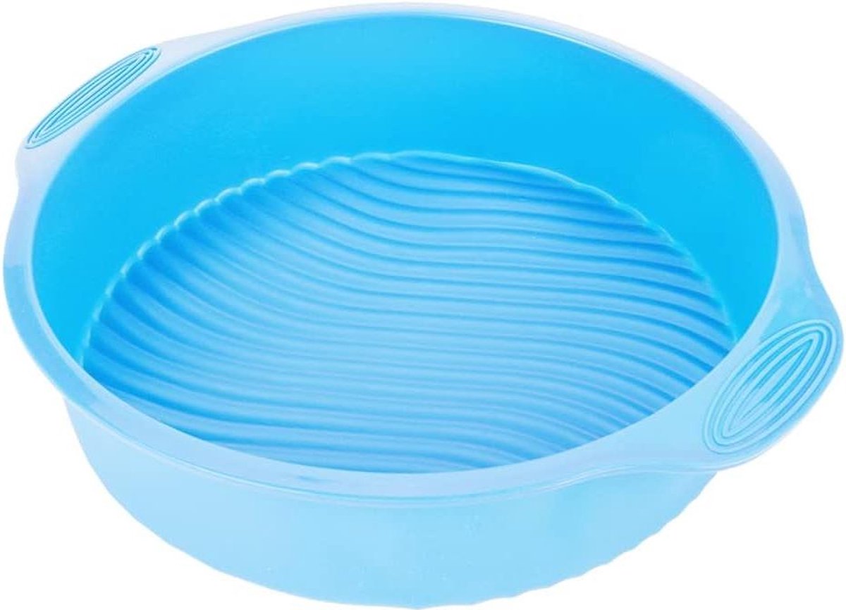 Siliconen Ronde Cakevorm Bakvorm Voor Oven Anti-aanbakvorm Bakken Accessoires 9 Inch Blauw
