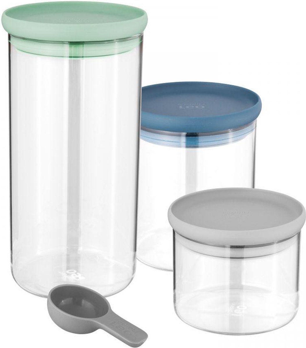 Bewaardozen Set van 3 - Glas - BergHOFF | Leo