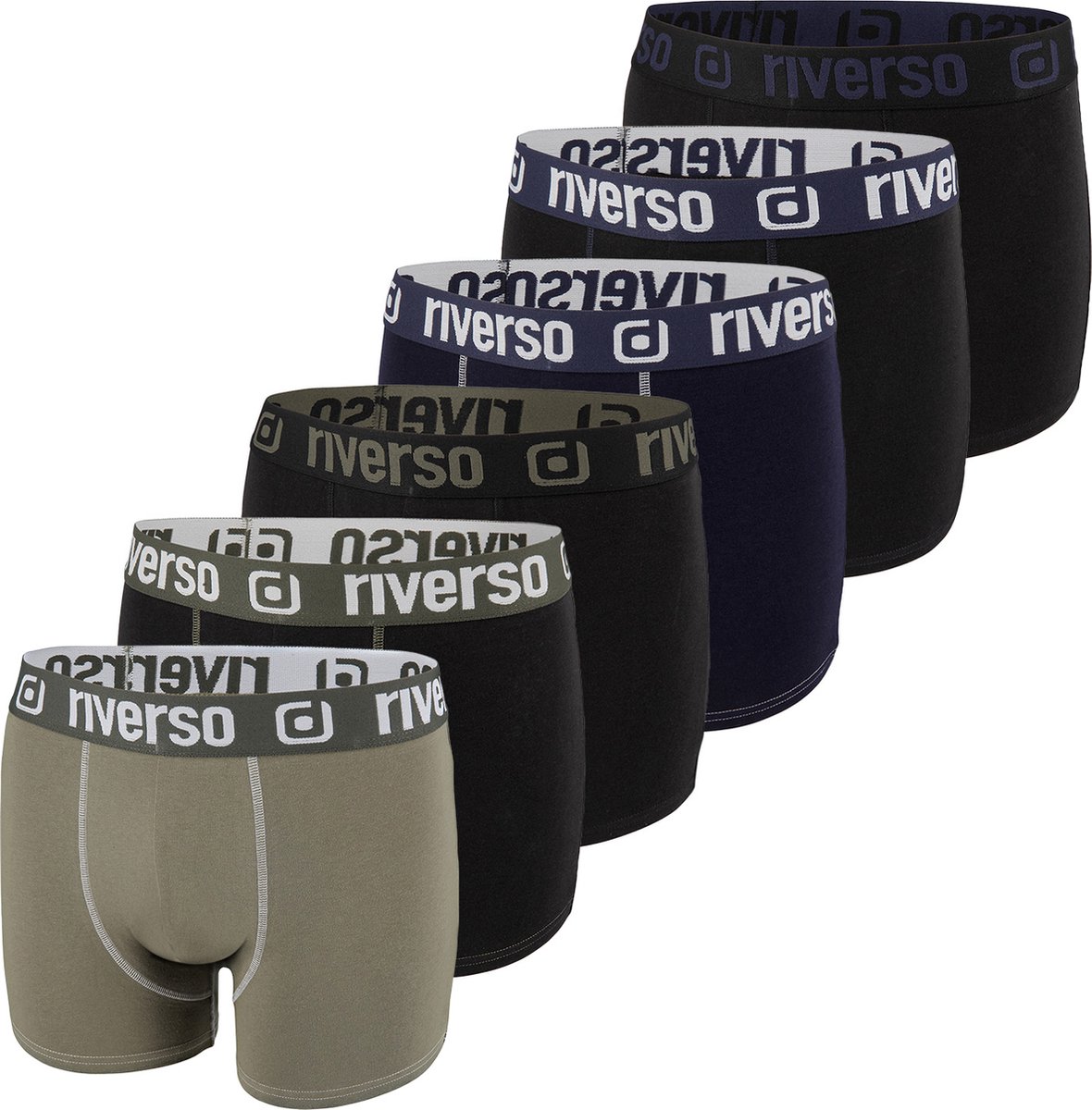 riverso Heren Boxershorts RIVOle 6-Pack Veelkleurig L