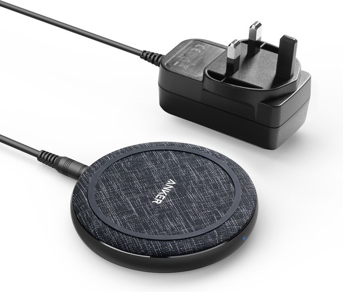 Anker PowerWave II Sense Pad 15W Draadloze Oplader Zwart/Grijs