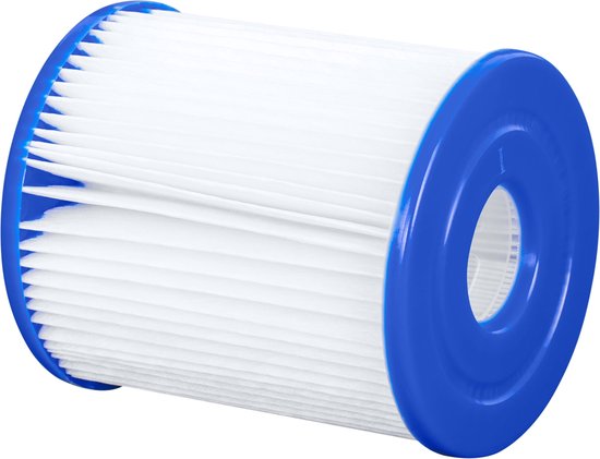 Wit plooifilter met blauwe uiteinden, Bestway type I