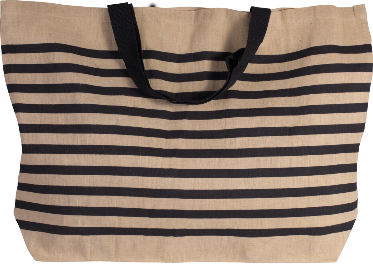 Kimood Grote reistas van jute/katoen KI0228 - Natural / Navy - One size