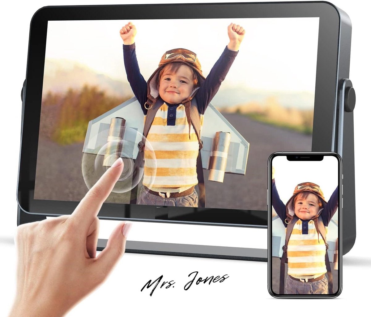 Mrs. Jones Digitale fotolijst - IPS-touchscreen - oplaadbare - Mrs. - €481,99