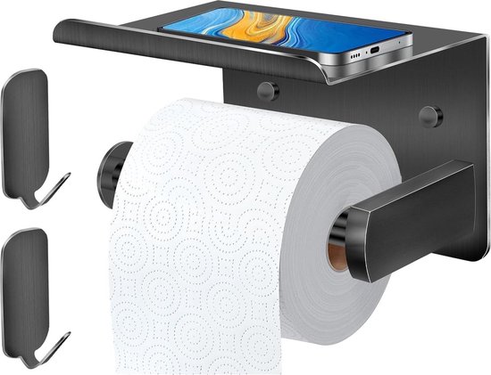 legplank, aan de muur gemonteerde roestvrijstalen toiletpapierhouder