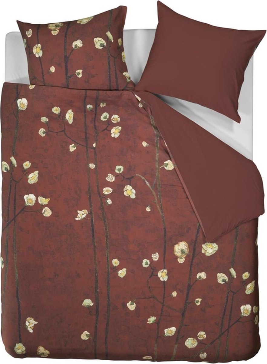 Beddinghouse x Van Gogh Museum Plum Blossoms dekbedovertrek - Tweepersoons - 200x200/220 - Rood