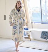 Oksun Badjas voor dames, lange ochtendjas, wollig, zacht, met capuchon, winter, saunamantel, behaaglijk en warm, grijs, M-L