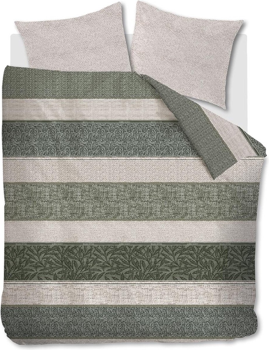 Rivièra Maison - Chester dekbedovertrek - Lits-Jumeaux XL - 260x200/220 cm - Groen