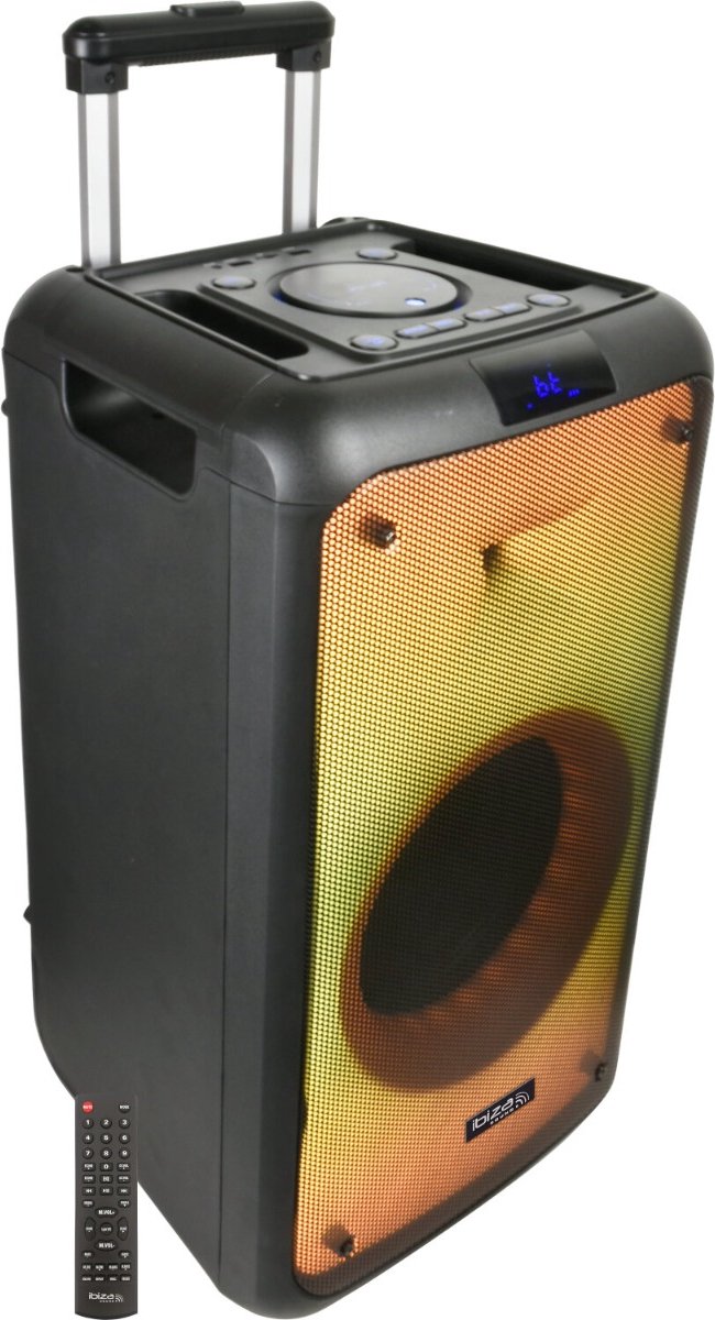 Ibiza - STREET-WAVE - Draagbare 8"/400W batterijluidspreker met Bluetooth, USB en microSD - WAVE LED-effect en draadloze TWS-verbinding - Zwart van Ibiza — afbeelding 3