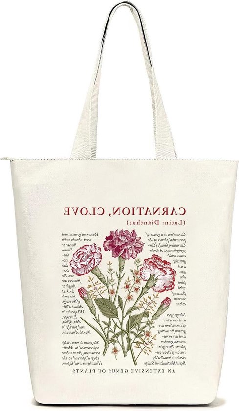 Sac fourre-tout en toile à fermeture éclair, sac de courses