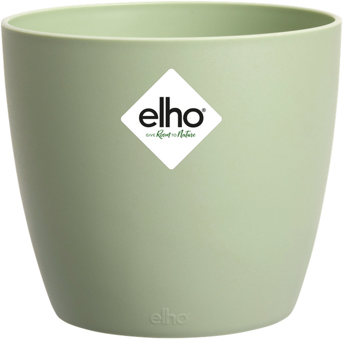 Elho Brussels Rond 14 - Bloempot voor Binnen - 100% Gerecycled Plastic - Ø 13.5 x H 12.6 cm - Sorbet groen