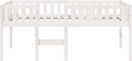 vidaXL - Lit enfant - sans - matelas - solide - bois de pin - blanc - 90x190 - cm