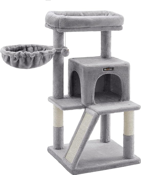 Foto: Kattenkrabpaal grote klimboom speelhuis voor katten playhouse for cats