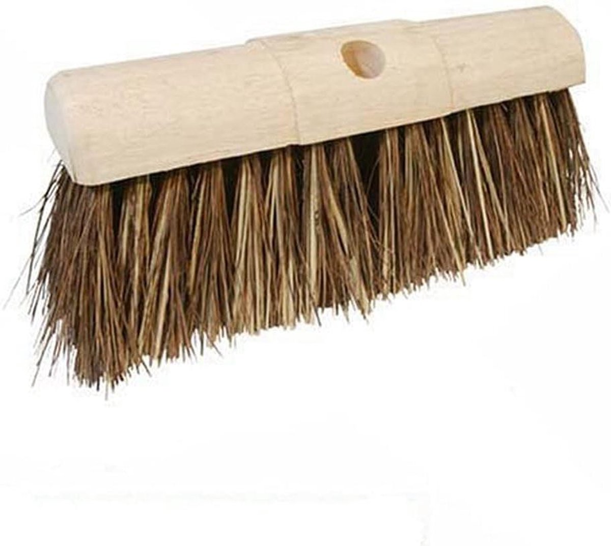 Goedkoopste Bezemkop met ronde regel en natuur-rietharen - 330 mm