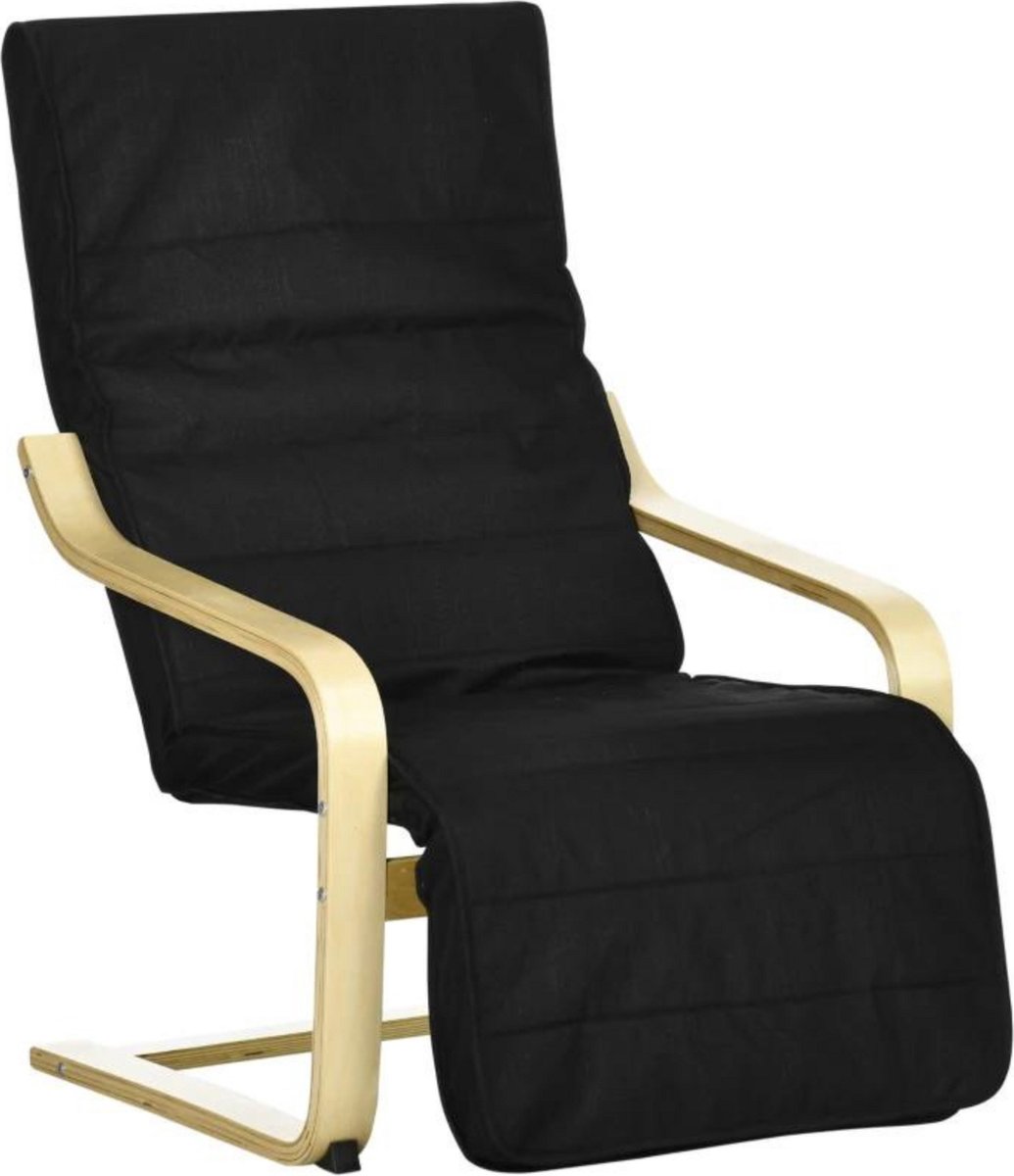 Merkloos Relaxfauteuil met verstelbare voetsteun Stoel Fauteuil Stoelen 66 5 x 94 x 100 cm