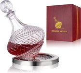 Oak & Steel - 4-delige Wijnkaraf Cadeauset - 1,8L Decanteerkaraf met