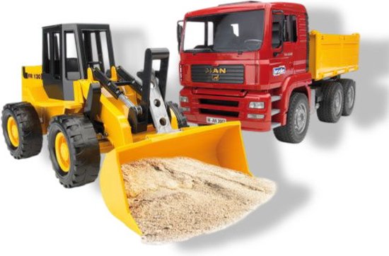 Vrachtwagen en Bulldozer