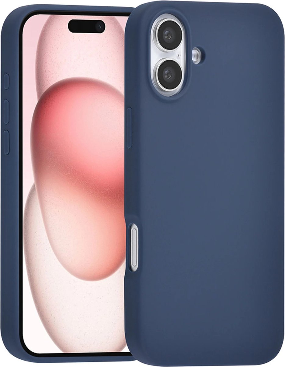 TUNIQ telefoonhoesje voor Apple iPhone 16 Plus - Siliconen backcover - Blauw