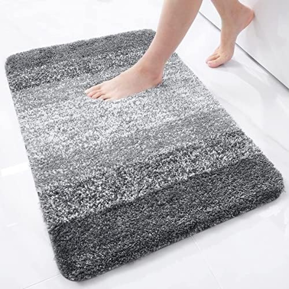 Zacht badkamertapijt, antislip, wasbaar, hoogpolig, microvezel, absorberend, douchemat