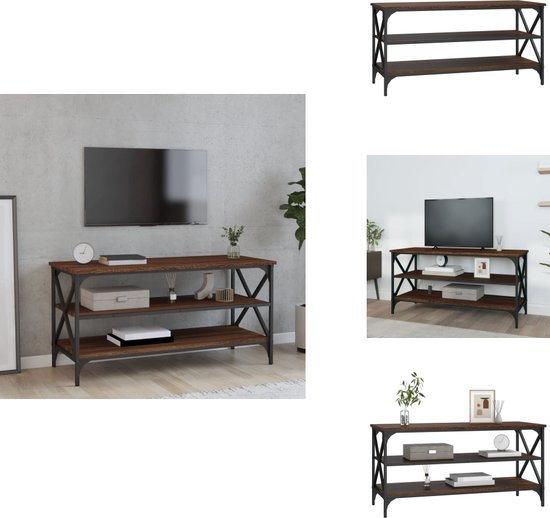 vidaXL Tv-meubel 100x40x50 cm bewerkt hout gerookt eikenkleurig