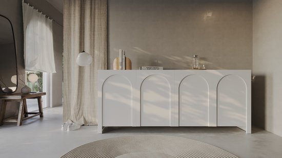 Meubel Square - Dressoir Salamia - Mat Wit - 204cm - Kast