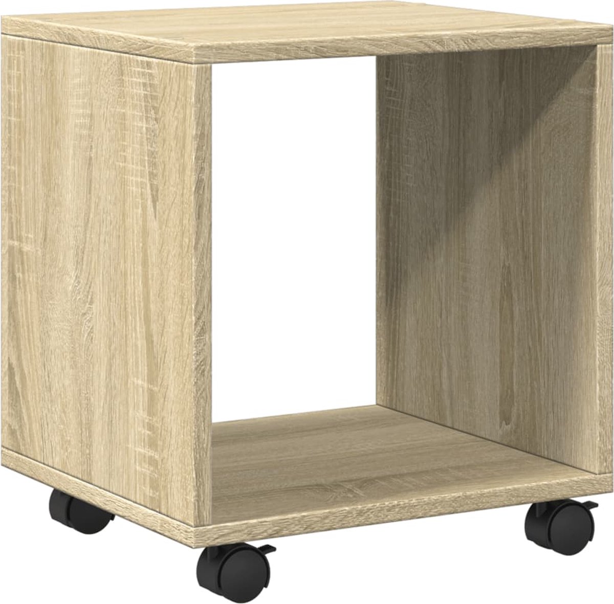 vidaXL Rolkast - 37x33x42,5 - cm - bewerkt - hout - sonoma - eikenkleurig sonoma eiken
