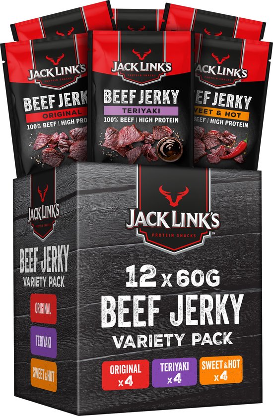 Jack Links Beef Jerky Mix Box 100% premium Beef Hoog in