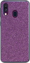 Coque Samsung Galaxy A40 - Paillettes sur fond rose - Siliconen - Noël - Cadeaux - Cadeaux chaussures