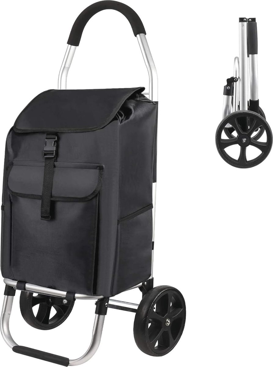 Opvouwbare Boodschappentrolley met Wielen - Ideaal voor Zware Boodschappen