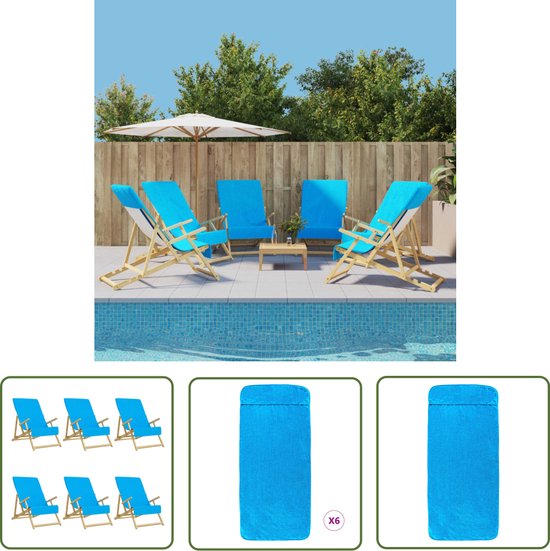 The Living Store Serviette de plage - - Serviettes de plage (60x135 cm) - Turquoise