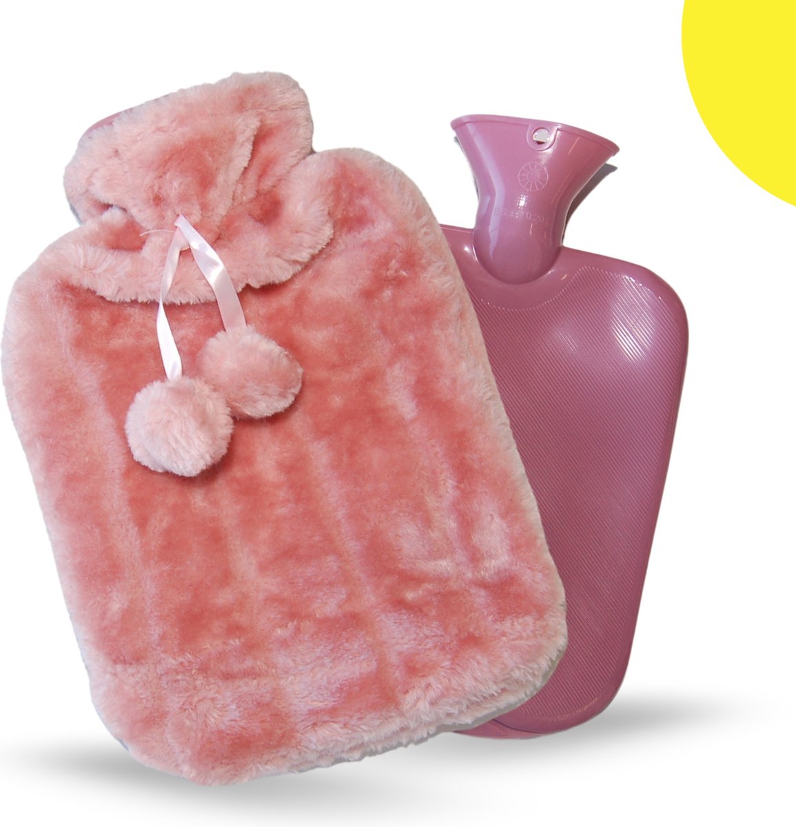 Goedkoopste The Sleeping Agency Kruik - Warmwaterkruik - Kruik met Hoes - Warmtekruik - Kruiken - Zachte Hoes - 2 Liter - Tot 6 uur Lang Warm - Roze