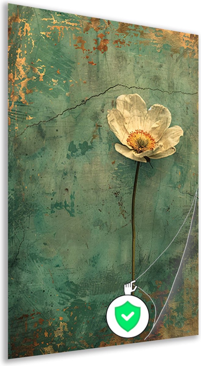 Bloem poster - Natuur wanddecoratie - Poster Textuur - Muurdecoratie klassiek - Woonkamer
