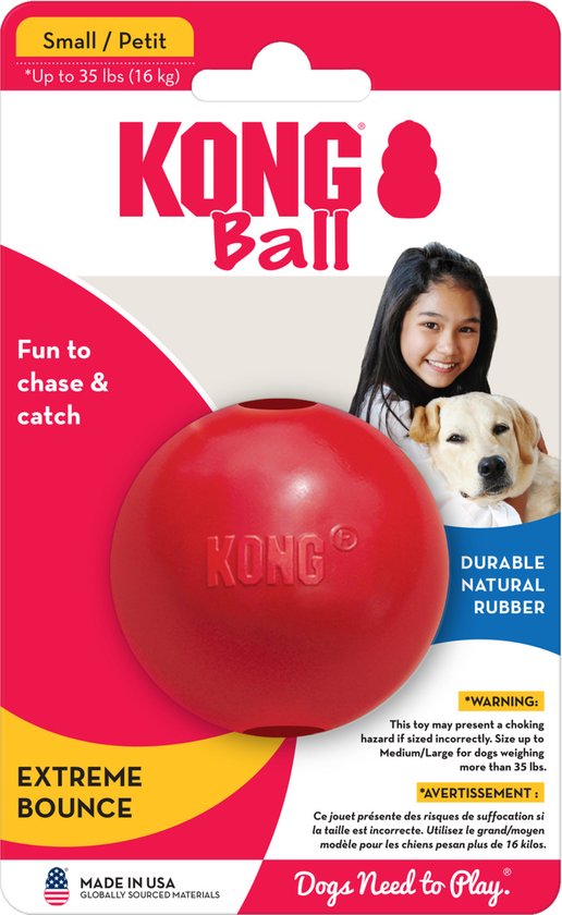Kong Bal Small 1 St - Bal - 168 mm x 110 mm x 51 mm - Rood