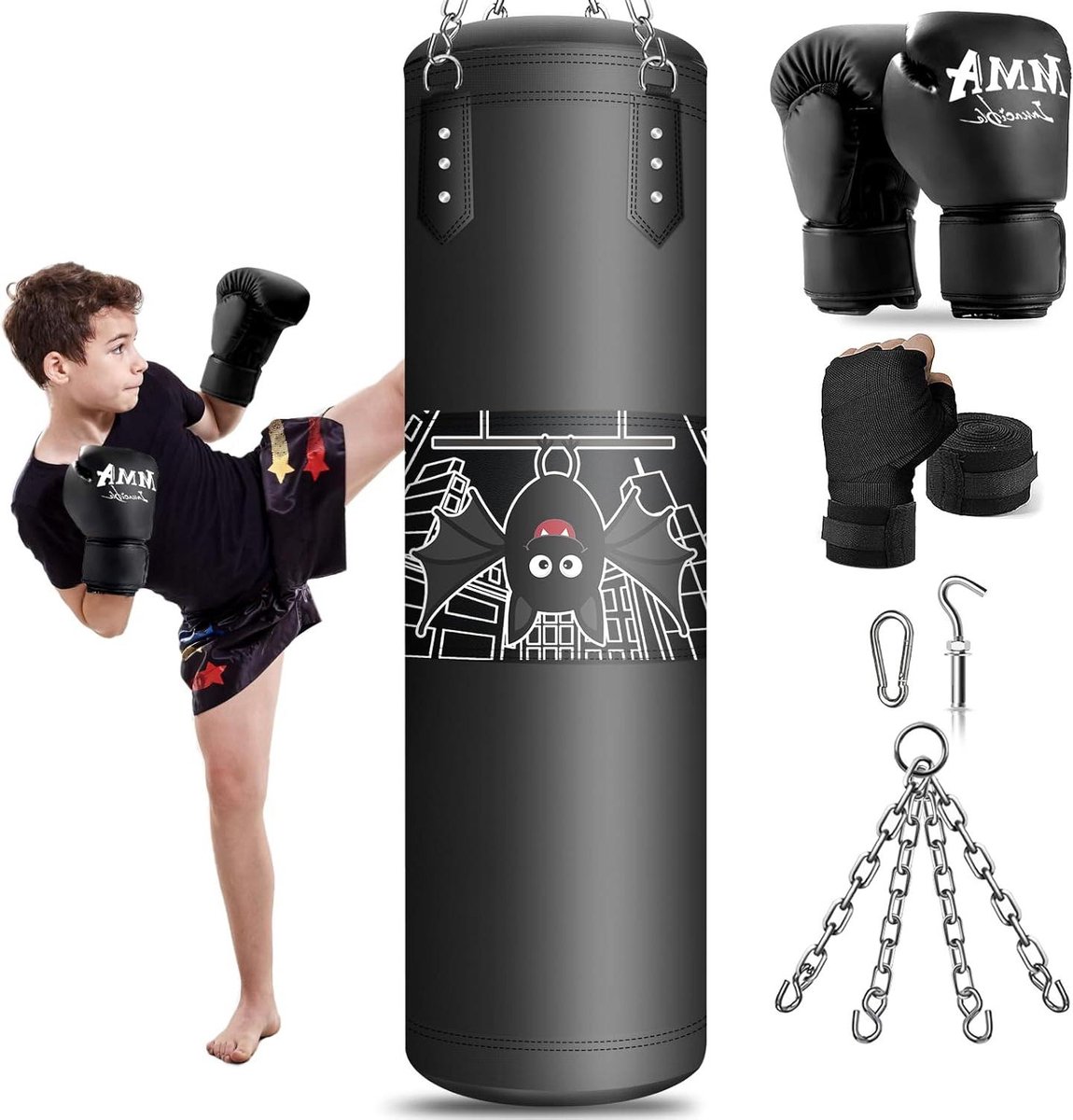 Bokszak voor kinderen - MMA kickboksen karate - 3-12 jaar | bol