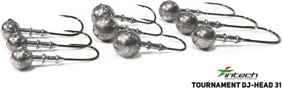 DJ- Head 31 Jighead - #6/ 0 - 4g - 4 pièces - Tête plombée pour poissons prédateurs - Têtes plombées pour Shads & Softbaits