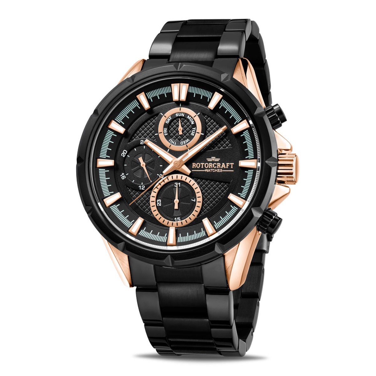 Rotorcraft - Heren Horloge Gear - Zwart