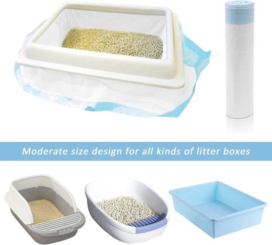 30 stuks kattentoiletzakken,kattenbakzak met trekkoorden,vuilniszakken,zelfreinigende kattentoilet, vuilniszakken,kattenbakzakken,kattentoiletzakken,k