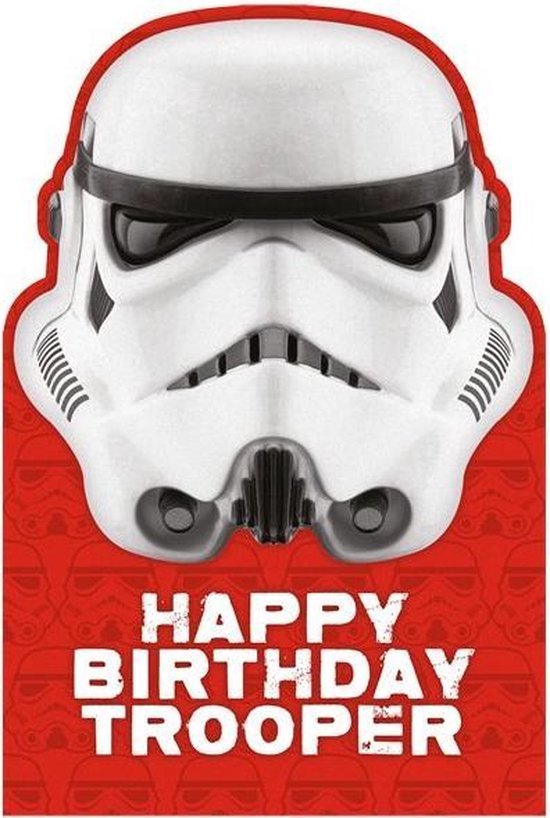 Direct Bliksem Slepen Star Wars Stormtrooper verjaardagskaart | bol.com