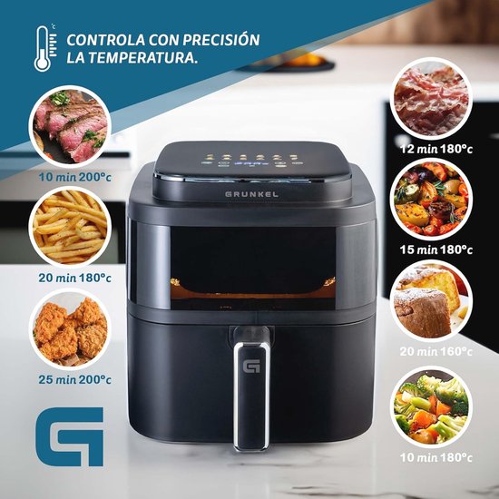 Grunkel Black Easy Fryer airfryer 4L 1200W digitaal