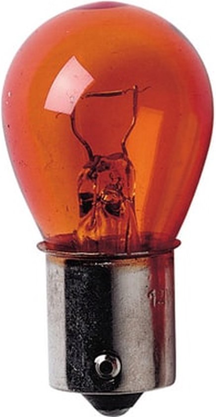 Amberkleurige gloeilamp, 24V 21W.
