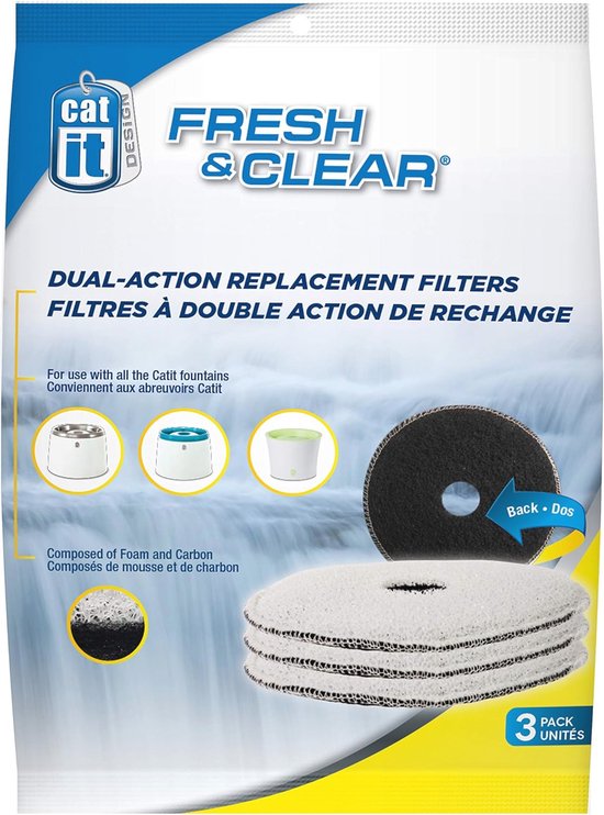 Vervangingsreinigingsfilter voor Drinkfontein - 3-Pack van VER — afbeelding 2