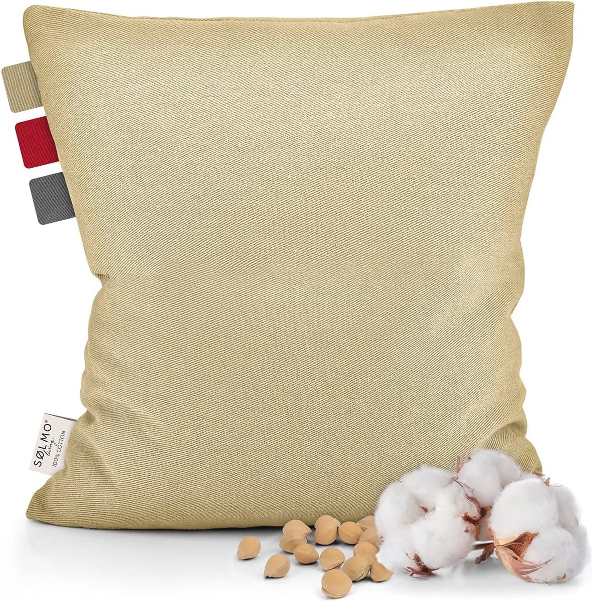 Kersenpitkussen Baby voor Magnetron - Warmtekussen en Koudekussen - Natuurlijk Katoen - 24 cm x 26 cm