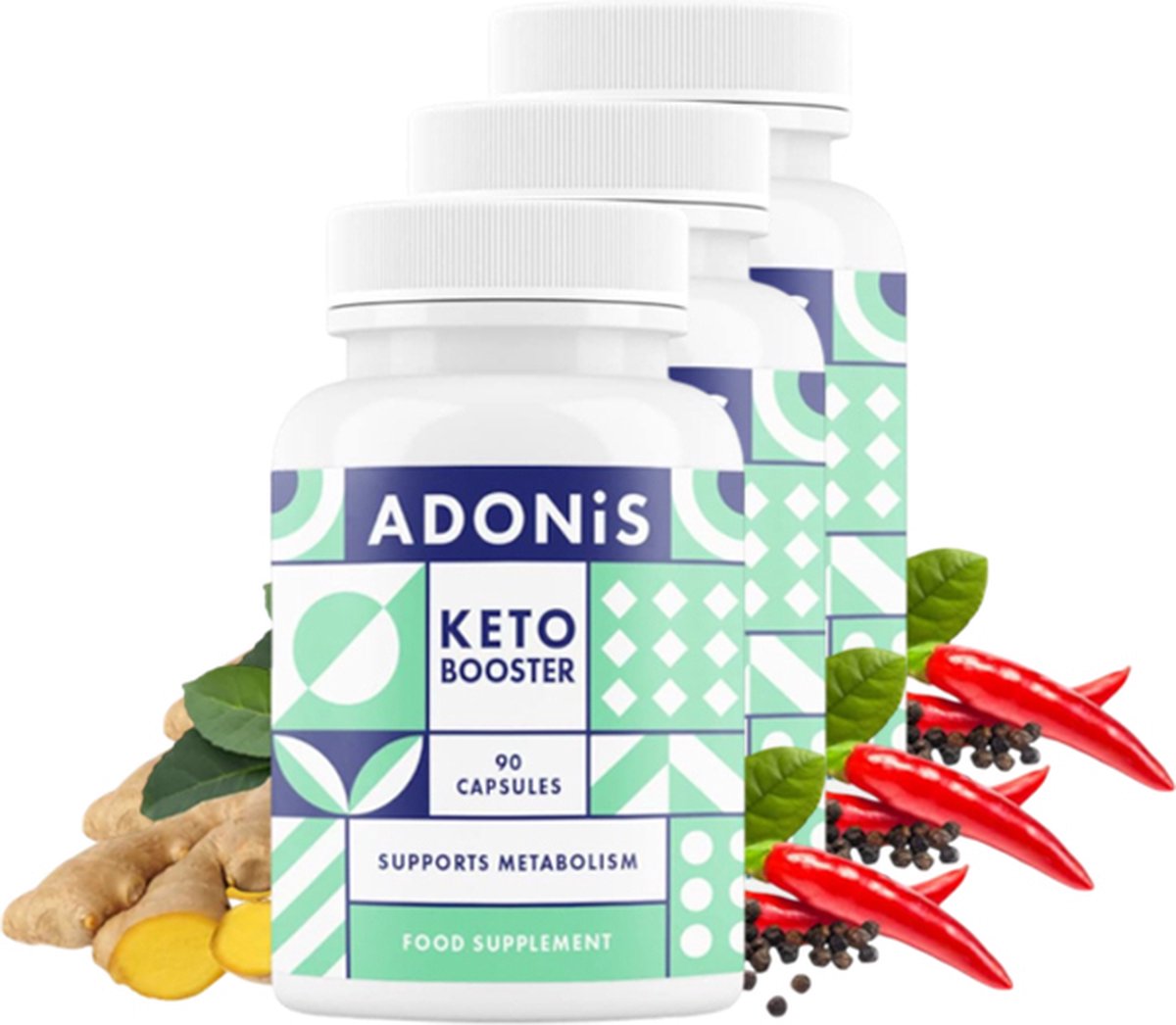Goedkoopste Adonis | Keto Booster | 90 Capsules | 3 stuks | 3 x 90 capsules