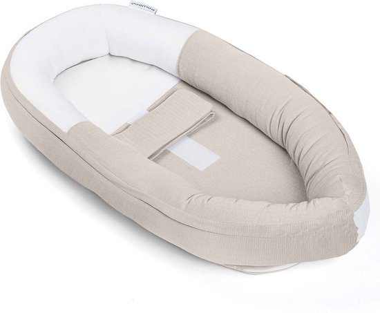 Doomoo Cocoon - Babynestje - Organisch Katoen - 74 x 46 cm - Tetra Jersey Sand